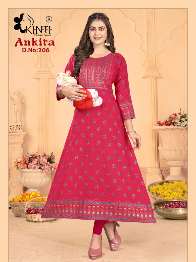 Ankita 2 By Kinti 201 To 208 Anarkali Kurtis Catalog
